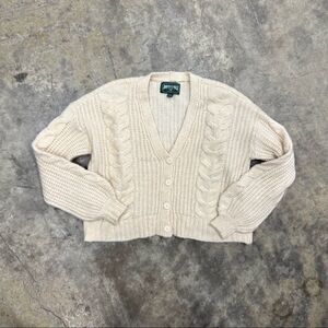 American Eagle cable knit wool blend oversized cardigan